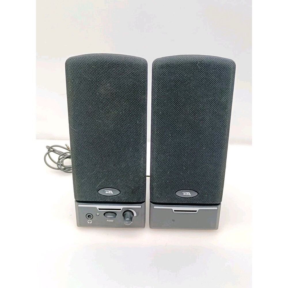 Cyber Acoustics Computer Speakers with Power Adapter Model AC-3B Tested Works